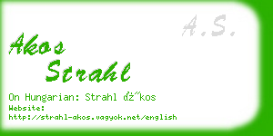 akos strahl business card